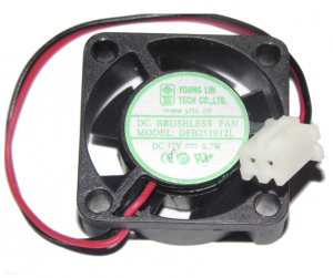 Young Lin 25mm*10mm 2.5cm DFB251012L 12V 0.7W 2 wires 2 pins micro fan switch cooler