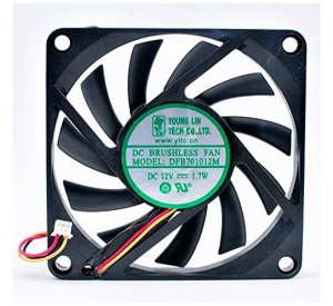 YongLin 7010 DFB701012M 12V 1.7W 3Wires 3Pin 7cm Cooling Fan 70x70x10mm