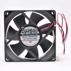 80mm 8025 DC12V 0.08A 2Wires 2Pin 8cm Server Power Cooling Fan