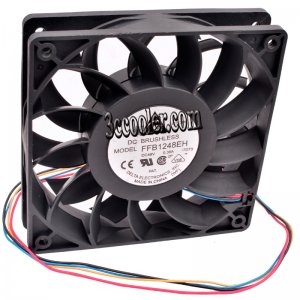 120mm 12025 FFB1248EH 48V 0.38A 4 Wires 4 Pins 12CM Server Cooling Fan