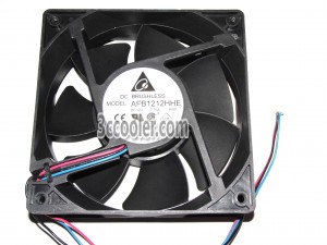 Delta 120x38mm AFB1212HHE R00 12V 0.7A 3 Wires 3 Pins Case Fan Server Cooler