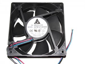 Delta 120x38mm AFB1212HHE R00 12V 0.7A 3 Wires 3 Pins Case Fan Server Cooler