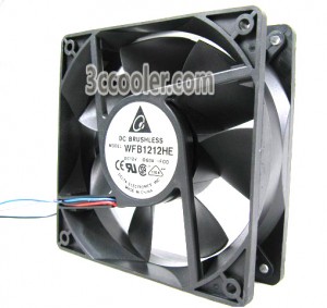 Delta 12038 12CM WFB1212HE F00 12V 0.60A 3 Wires 5 Pins Case Fan with led