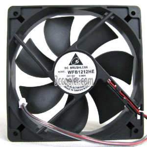 Delta 120x38mm WFB1212HE 12V 0.60A 2 Wires 2 Pins Case Fan Server Cooler