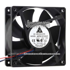 Delta 12CM 12038 AFB1212LE DC12V 0.30A 3 Wires 3 Pins Case Fan