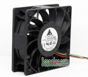 Delta 12CM 12038 TFC1212DE DC12V 3.9A 4 Wires 4 Pins Case Fan