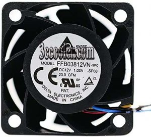 38mm FFB03812VN 12V 1.02A 3 Wires 4CM Power server Cooling FAN