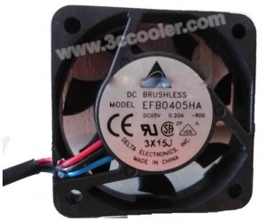 Delta 4010 4CM EFB0405HA 5V 0.2A 3 Wires Cooler Fan