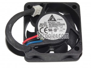 Delta 40x15mm AFB0424SHB R00 DES P/N:3620427111 24V 0.18A 3 Wires Case Fan