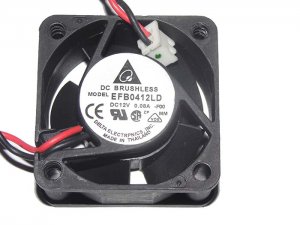 Delta 40*20mm 4CM EFB0412LD 12V 0.08A 2Wire 2 Pins Case Fan for switch router ,etc.
