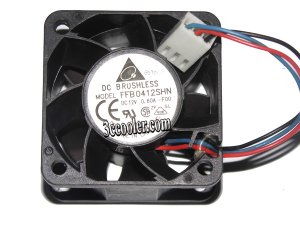 Delta 4028 4CM FFB0412SHN F00 12V 0.6A 3 Wire Cooler Fan