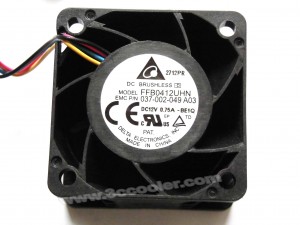 Delta 4028 FFB0412UHN -BE1Q EMC:037-002-049 A03  12V 0.75A 4 Wires Cooler Fan