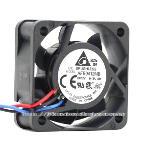 Delta 4CM 4015 AFB0412MB DC12V 0.13A 3 Wires 3 Pins Case Fan