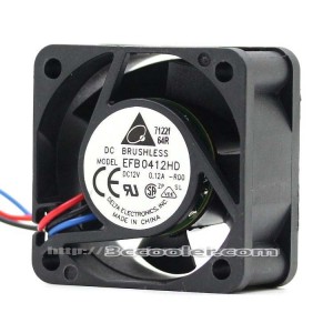 Delta 4CM 4020 EFB0412HD ROO 12V 0.12A 3 Wires 3 Pins Switch Fan