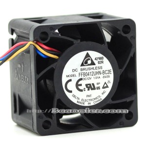 Delta 4CM 4028 FFB0412UHN-BC2E DC12V 1.01A 34.03CFM 4 Wires 4 Pins PWM Case Fan