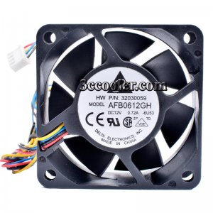 60mm 6025 AFB0612GH 32030059 DC12V 0.72A 4Wires 6CM chassis cooling fan