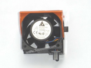 Delta 6038 PFC0612DE 12V 1.68A 4 Wires Cooler Fan with orange bracket