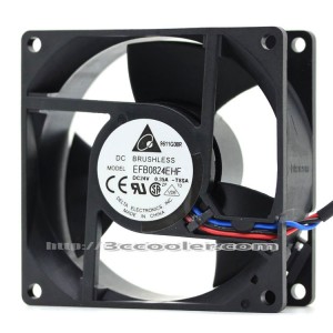 Delta 8032 8CM EFB0824EHF 24V 0.35A 3 Wires 3 Pins Case Fan for Emerson Ct inverter