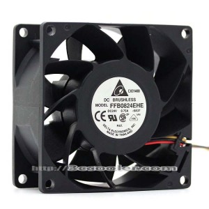 Delta 8038 8CM FFB0824EHE 24V 0.75A 3 Wires Cooler Fan