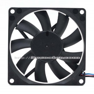 Delta 8CM 80*15MM AFB0812SHB 65CFM 12V 0.40A 3 Wires 3 Pins Case Fan