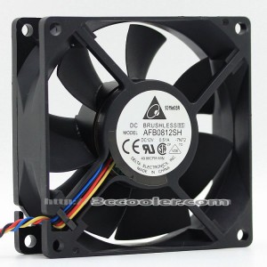 Delta 8CM 8025 AFB0812SH DC12V 0.51A 4 Wires 4 Pins PWM Case Fan