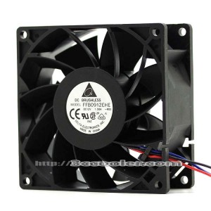 Delta 9CM 9238 FFB0912EHE ROO 102.02CFM 12V 1.5A 3 Wires 3 Pins Case Fan