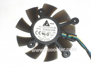 Delta 8CM EFB0812HB 12V 0.25A 4 Wires Video Card cooling fan