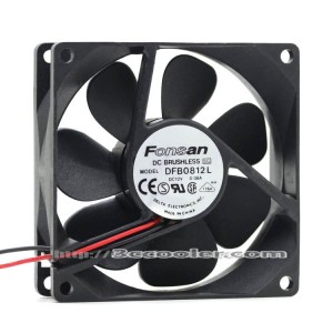 Delta/FONSAN 8CM 8025 DFB0812L 12V 0.08A 2 Wires 2 Pins Case Fan