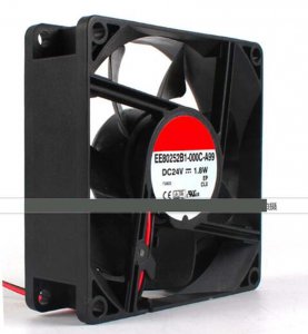 80mm EE80252B1-000C-A99 24V 1.8W 2 Wires Printer Copier Fan 80x80x25mm