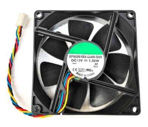 92mm EF92251S3-Q000-S99 9cm 12V 1.32W 4Wire Cooling Fan 92x92x25mm