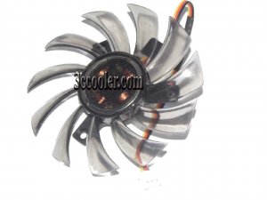 Everflow 75mm T128010SL 12V 0.15A 3 wires sleeve vga fan