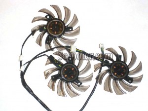 EVERFLOW 8010 T128010SU 12V 0.35A 4 wires 4 pins brown & transparent frameless vga fan 3 pcs /group graphics card cooler