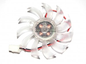 EVERFLOW EC4510M12C 12V 0.11A 2 wires 2 pins Frameless Vga Fan transparent 11 blades graphics Card Cooler