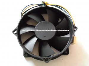 EVERLOW 9CM 9225 F129025SU 12V 0.38A 4 Wires Circular CPU Cooler Fan with 8 Mounting-hole