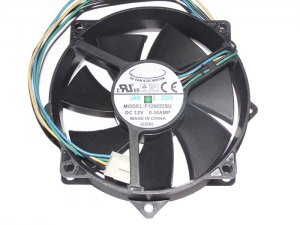 EVERLOW 9CM 9225 F129025SU 12V 0.38A 4 Wires Circular CPU Cooler Fan with 8 Mounting-hole