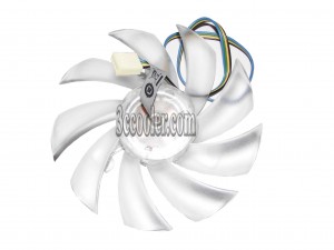 EVERFLOW T121225SL (AF8J5bR) 12V 0.2A EBR bearing transparent 4 wires 4 pins led vga fan graphics card cooler