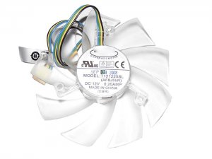 EVERFLOW T121225SL (AF8J5bR) 12V 0.2A EBR bearing transparent 4 wires 4 pins led vga fan graphics card cooler