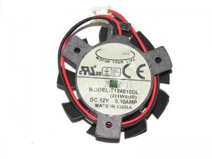 EVERFLOW T124010DL 12V 0.1A 2 wires 2 pins 9 blades black frameless North Bridge chips fan graphics cooler