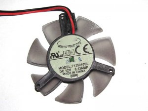 EVERFLOW T125010SL GV-N620D3-1GL 12V 0.13A 2 wires 2 pins vga fan graphics card cooler