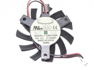 EVERFLOW T126010SM 12V 0.14A 2 wires 2 pins MSI vga fan graphics card cooler
