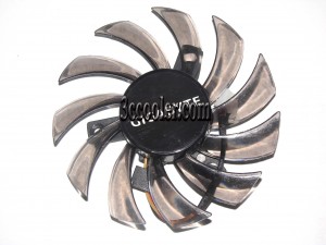 EVERFLOW 8010 T128010SM 12V 0.2A 3 wires 3 pins brown & transparent frameless vga fan GTX460 HD5870 graphics card cooler