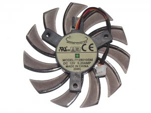 EVERFLOW 8010 T128010SM 12V 0.2A 3 wires 3 pins brown & transparent frameless vga fan GTX460 HD5870 graphics card cooler