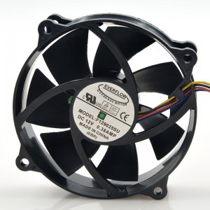 92*25MM F129025SU DC 12V 0.38A 4 Wires 4 Pins 8 Mounting-hole Circular DC Fan CPU Cooling
