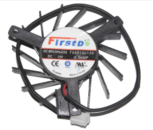 FirstD FD6010U12D 12V 0.3A 2Wire 2 Pins Cooling Fan