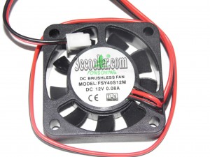 FSY 40*40*10 MM 4010 FSY40S12M 12V 0.08A 2 Wires Cooler Fan