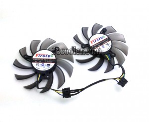 FirstD FD7010H12S 12V 0.35A 2pcs/group 4 wires 4 pins frameless vga fan XFX 8010 graphics card cooler