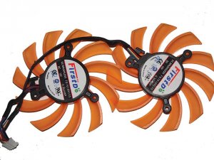 FirstD FD7010H12S 12V 0.35A 2pcs/group 4 wires 4 pins frameless vga fan XFX 8010 graphics card cooler