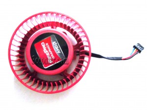 FirstD 75MM FD7525U12D 12V 1.7A 4 Wires Circular VGA Cooler Fan