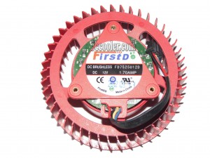 FirstD 75MM FD7525U12D 12V 1.7A 4 Wires Circular VGA Cooler Fan