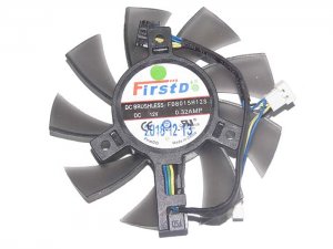VGA Cooling 8CM FirstD FD8015H12S DC12V 0.32A 4 Wires 4 Pins for Radeon VII
